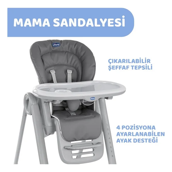 Chicco Polly Magic Mama Sandalyesi & Ana Kucağı Beslenme Seti Hediyeli - Kahverengi - Görsel 6