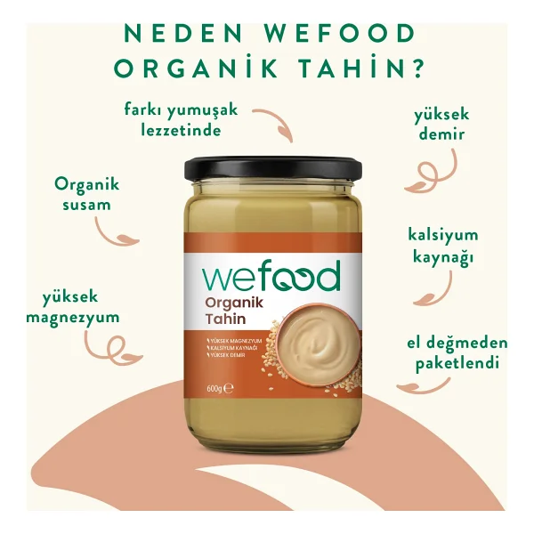 Wefood Organik Tahin 600 gr - Görsel 2