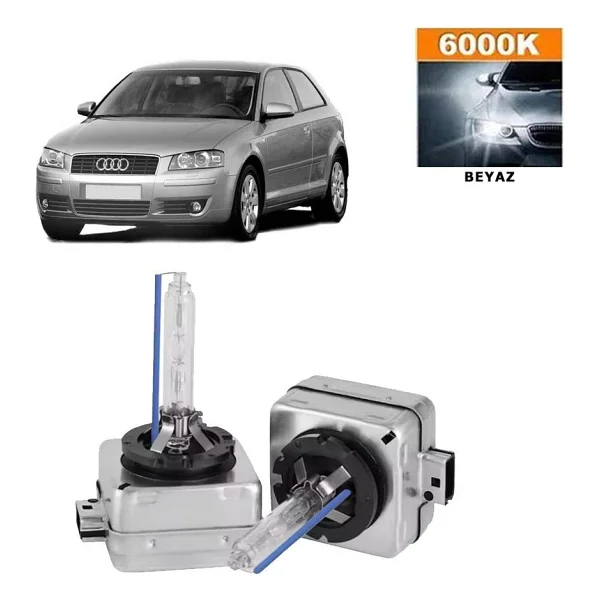 3 Tıkla Audi A3 8P1 2008-2012 D3S / D3R 6000K Beyaz HID Xenon Ampul 2 Adet - Görsel 2