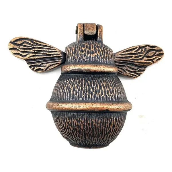 Magicool Antika Tarz Dekoratif Pirinç Arı Kapı Tokmağı, Taktak - Küçük, 123X150MM, Antik - Görsel 2