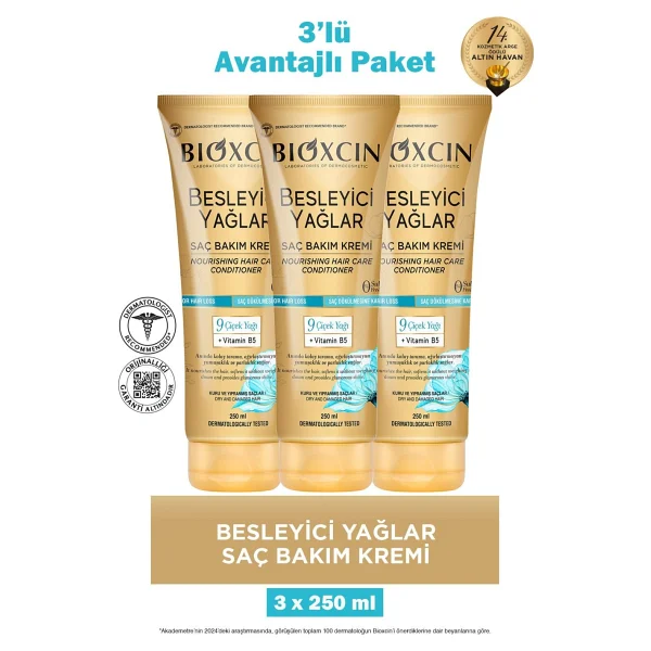Bioxcin Besleyici Yağlar 250 ml 3 Adet Saç Kremi - Görsel 6