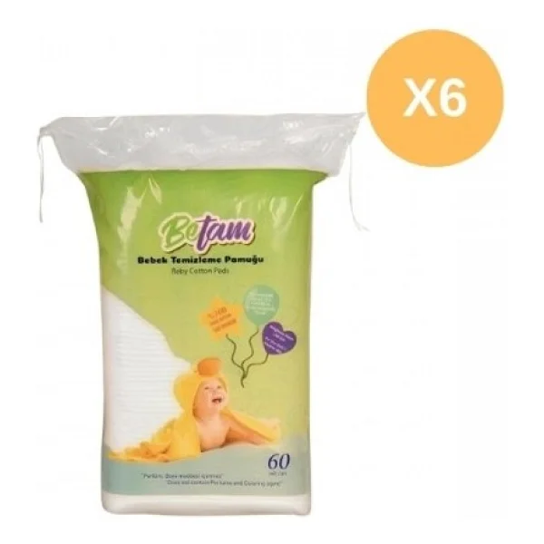 Betam 60'lı 6 Paket Bebek Temizleme Pamuğu - Görsel 4