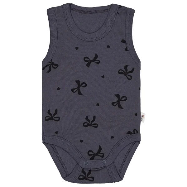 Civil Baby Fiyonk Empirme 1-36 Ay Çıtçıtlı Badi - Gri 3-6 Ay - Görsel 3