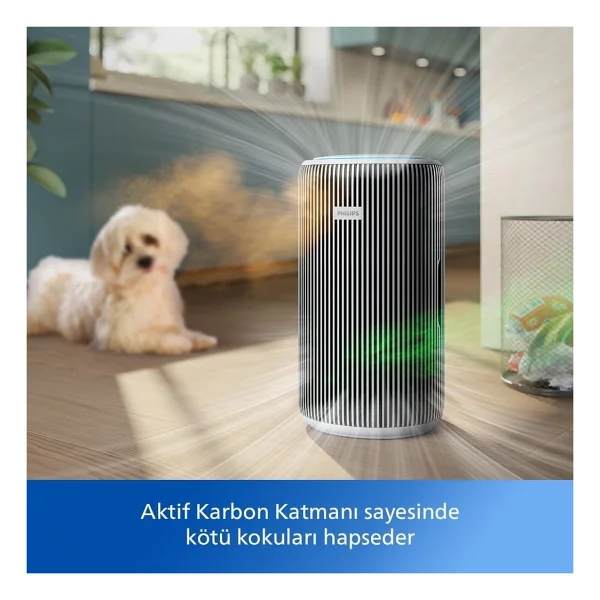 Philips Evcil Hayvan ve Geniş Salon Tipi Akıllı Hava Temizleyici Tüy Koku ve Duman Giderici Wi-Fi Kontrollü Enerji Tasarruflu Beyaz - Görsel 4