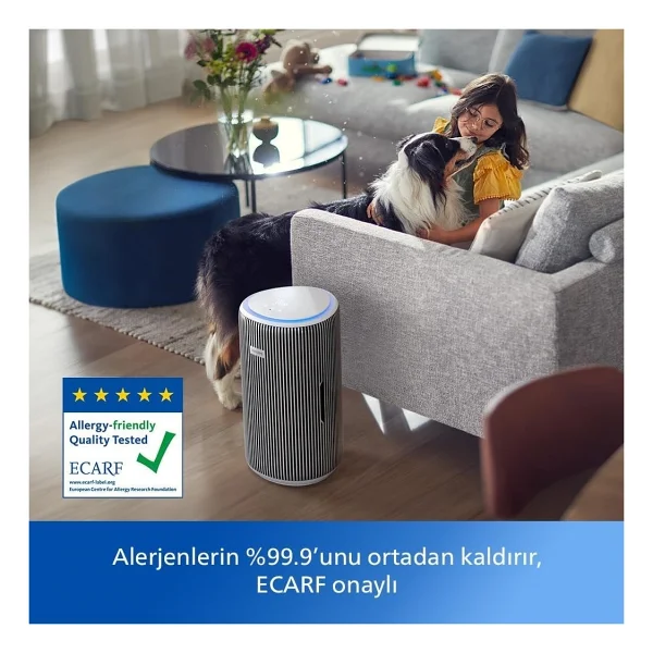 Philips Evcil Hayvan ve Geniş Salon Tipi Akıllı Hava Temizleyici Tüy Koku ve Duman Giderici Wi-Fi Kontrollü Enerji Tasarruflu Beyaz - Görsel 5