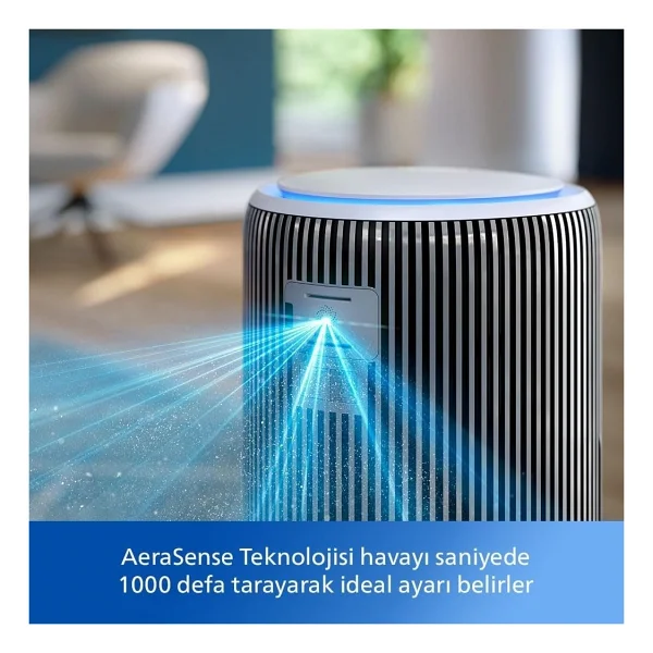 Philips Evcil Hayvan ve Geniş Salon Tipi Akıllı Hava Temizleyici Tüy Koku ve Duman Giderici Wi-Fi Kontrollü Enerji Tasarruflu Beyaz - Görsel 9