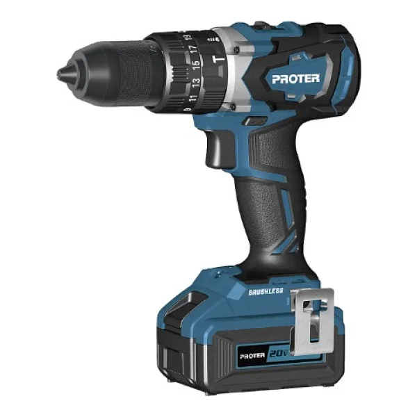 Proter PST 550 BL 20 V Çift Akülü Kömürsüz Darbeli Matkap - Görsel 2