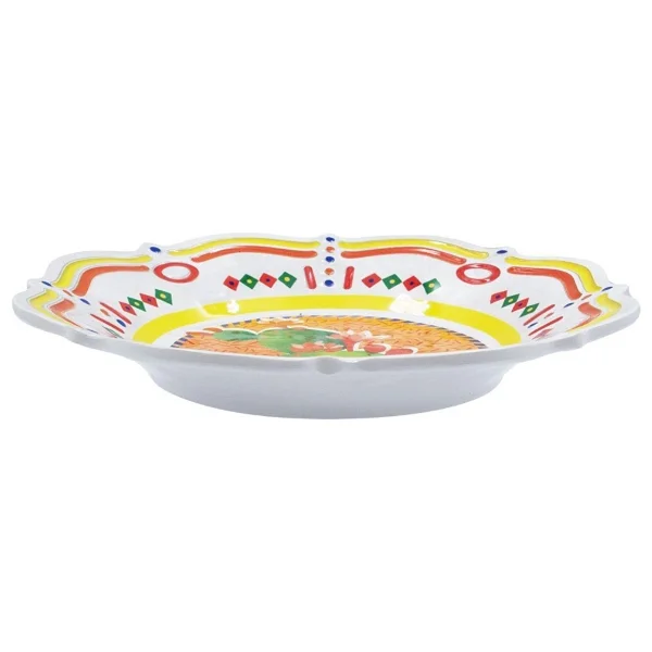 Baci Milano Dolce Vita Palm 23.5 cm 6'lı Melamin Çukur Tabak - Görsel 2