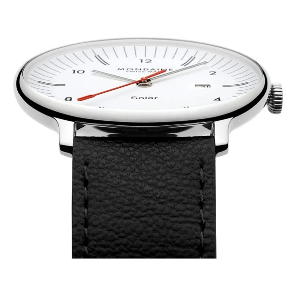 Mondaine Doppio Solar MLE.41910.LBV Siyah-Gümüş Erkek Kol Saati - Görsel 5
