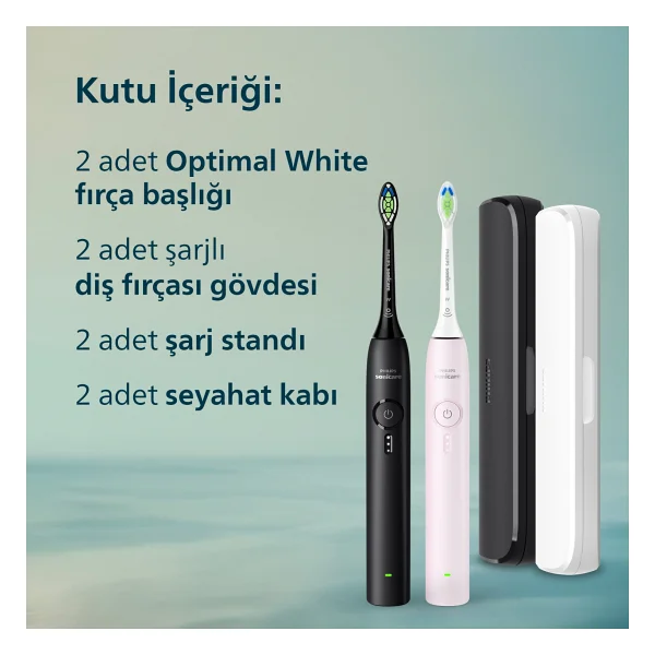 Philips Sonicare 3100 HX4072/42 2'li Şarjlı Diş Fırçası - Görsel 9
