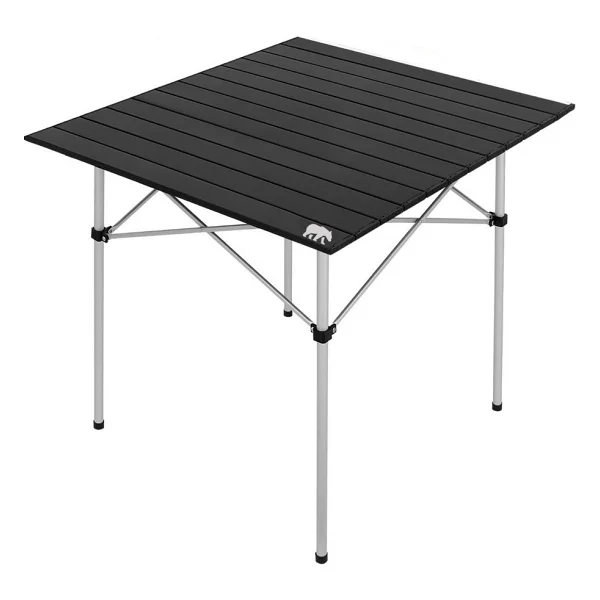 Kamp Ayısı XL 72x70 cm Siyah Alüminyum Katlanır Kamp Masası - Görsel 7