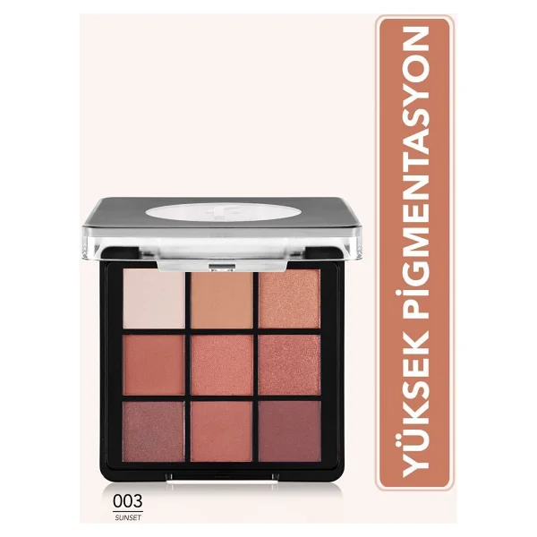 Flormar Mat & Işıltılı Kremsi Dokulu 003 Sunset Far Paleti - Görsel 9