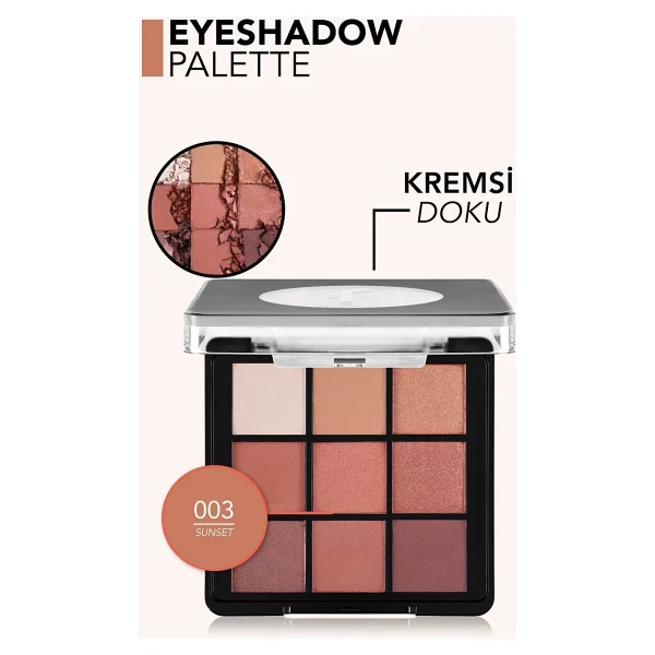 Flormar Mat & Işıltılı Kremsi Dokulu 003 Sunset Far Paleti - Görsel 6