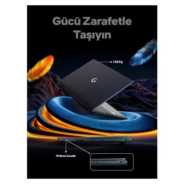 Game Garaj Slayer SR7T-5060 C2 Ryzen 7 255 32 GB 1 TB SSD RTX5060 15.3" WQXGA Gaming Laptop - Görsel 5