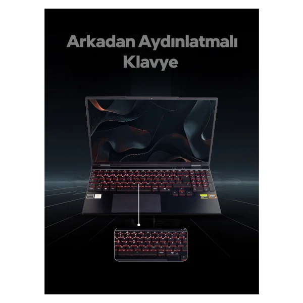 Game Garaj Slayer SR7T-5060 C2 Ryzen 7 255 32 GB 1 TB SSD RTX5060 15.3" WQXGA Gaming Laptop - Görsel 7