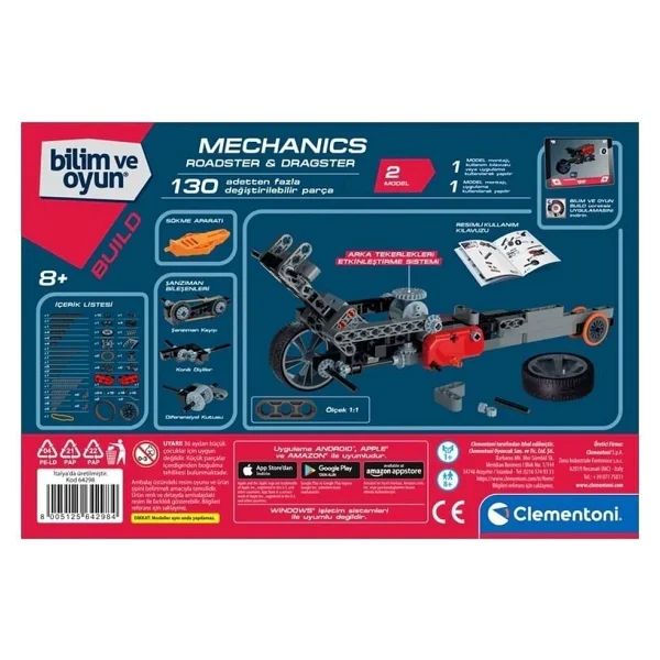 Clementoni Mekanik Laboratuvarı Roadster ve Dragster 75079 - Görsel 7