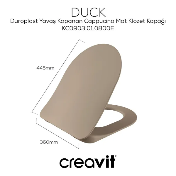 Creavit Free Rim-Off FE322-00CM00E Cappucino Mat Asma Klozet - Görsel 4