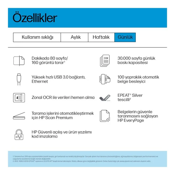 HP ScanJet Enterprise Flow N9000 8Q4W1A Tarayıcı - Görsel 8