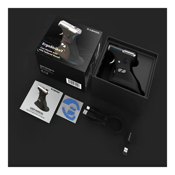Ragnok Ergostrike7 Siyah Geri Tepmeli Optik Kablolu/Kablosuz Oyuncu Mouse - Görsel 8