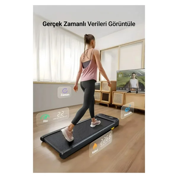 Ensiga Yeni Nesil Bluetoothlu 8/10 Km Hız 2 Hp Motor Kumandalı %5 Eğimli Koşu Bandı Müzik Çalarlı - Görsel 3