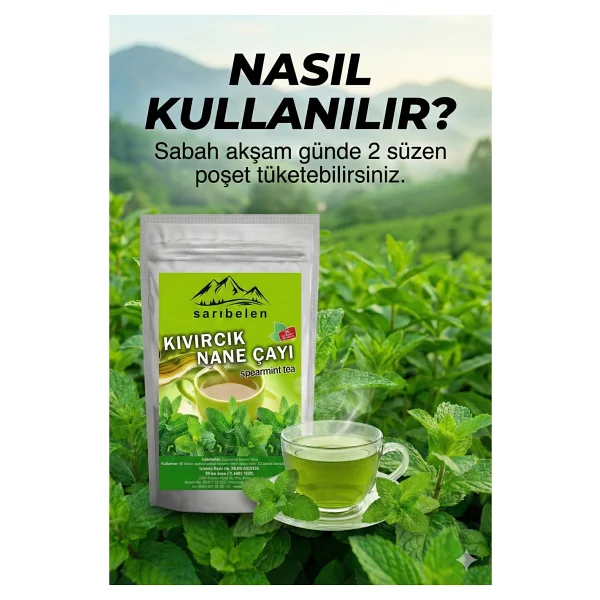 Sarıbelen Kıvırcık Nane Bitki Çayı 45 gr - Görsel 4