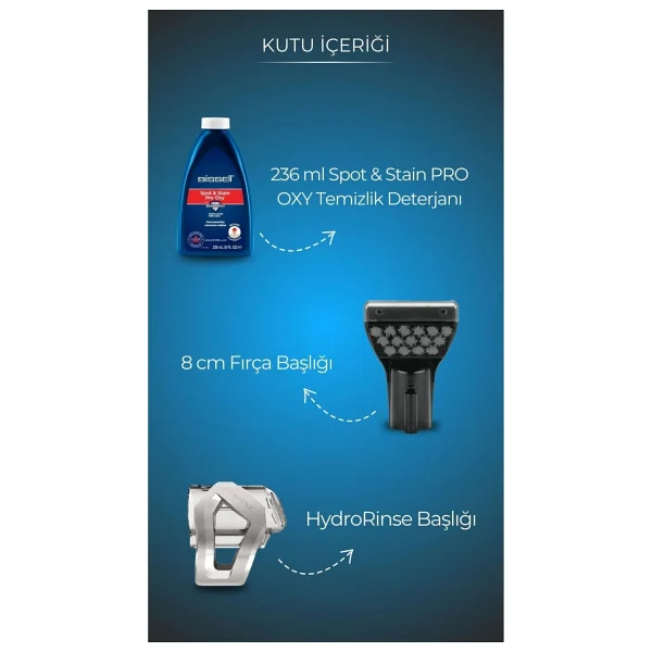 Bissell Spotclean Plus 3724N Koltuk ve Halı Yıkama Makinesi - Görsel 3