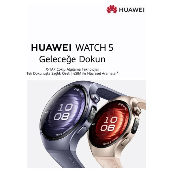 Huawei Watch 5 46mm Titanyum Kasa Metalik Mor Akıllı Saat - Görsel 3