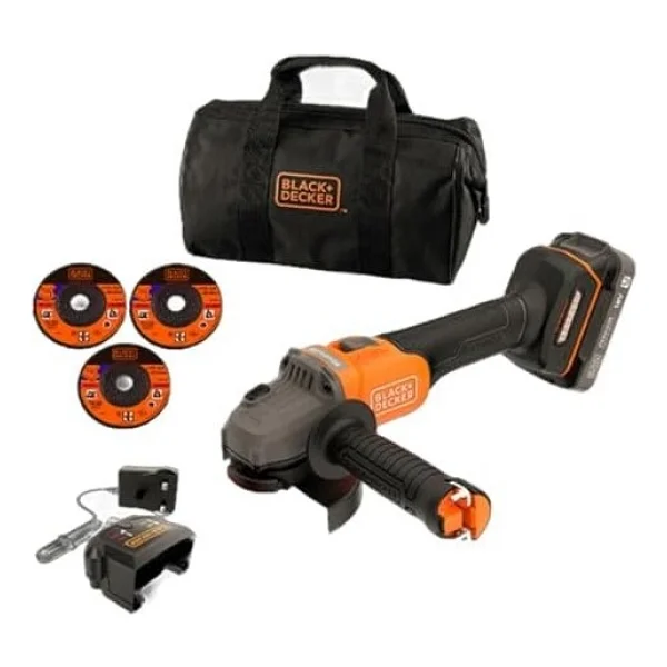 Black+Decker BCG6L8D1S 115 mm Tek Akülü 2 Ah Taşlama Makinesi - Görsel 3