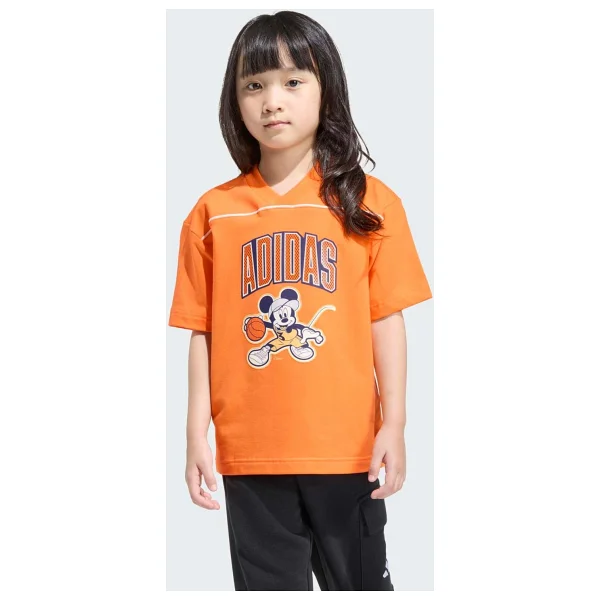 Adidas Disney Mickey Mouse JZ3558 Turuncu Kısa Kollu V Yaka Çocuk Tişört - Görsel 3