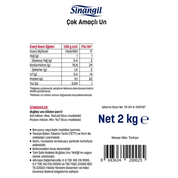 Sinangil 2 kg Un - Görsel 3