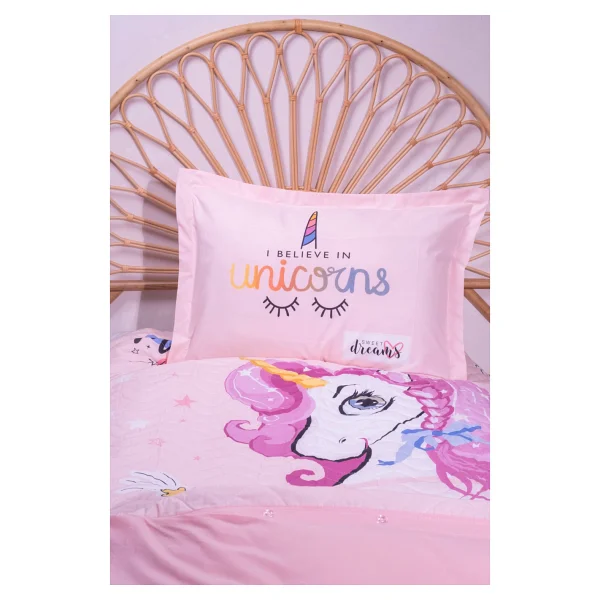 Clasy Ranforce %100 Pamuk Tek Kişilik Dört Mevsim Pink Dreams - 180 x 230 cm - Pudra - Görsel 3