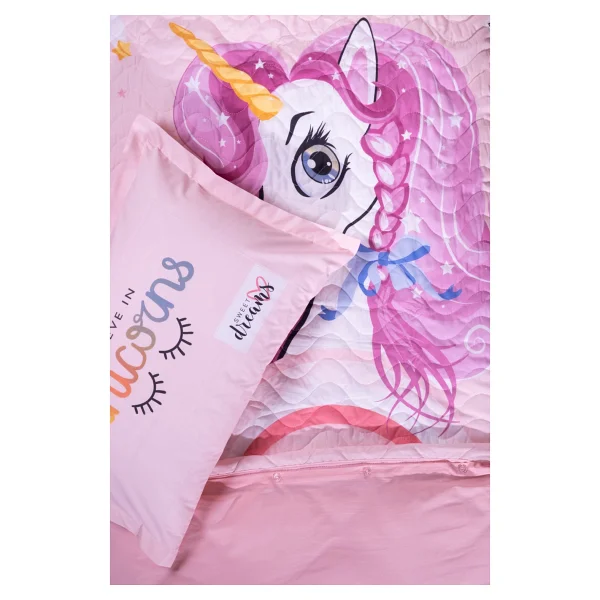 Clasy Ranforce %100 Pamuk Tek Kişilik Dört Mevsim Pink Dreams - 180 x 230 cm - Pudra - Görsel 4