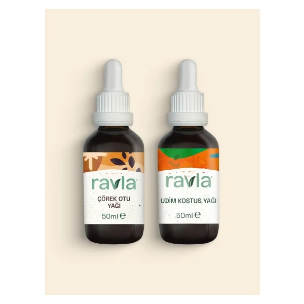 Ravla 2'li Ürün - Udim Kostus Yağı - 50ml / Çörekotu Yağı 50ml - 100 ml - Görsel 6