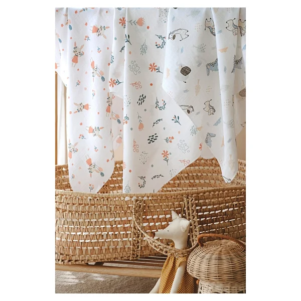 Serstil 3 Adet 80X95 cm Müslin Bebek Örtü / Battaniye / Kundak / Omuz Bezi Set - Görsel 2