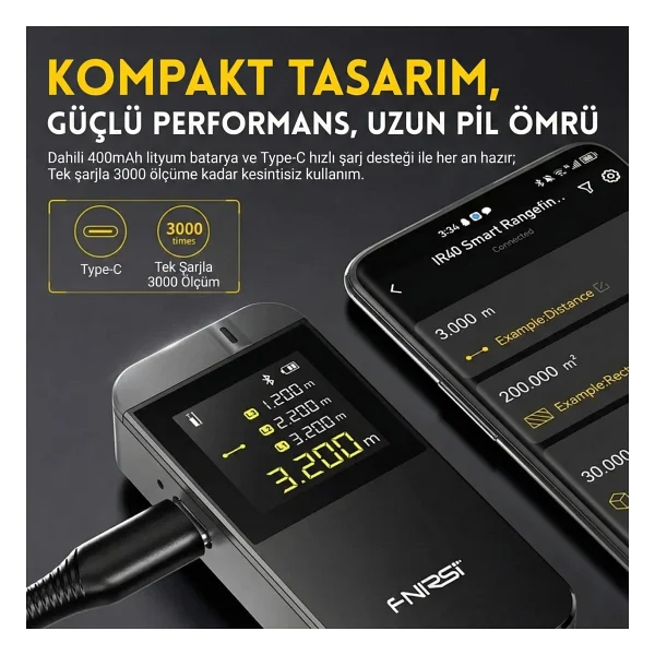 Fnirsi IR40 Lazer Metre - Görsel 3