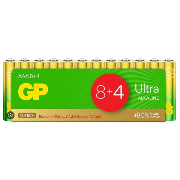 GP LR03 Ultra Alkalin 12'li AAA İnce Kalem Pil - Görsel 3
