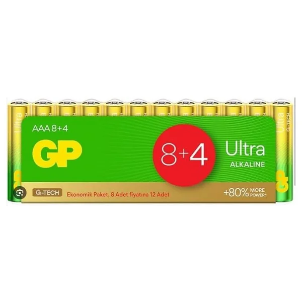 GP LR03 Ultra Alkalin 12'li AAA İnce Kalem Pil - Görsel 4