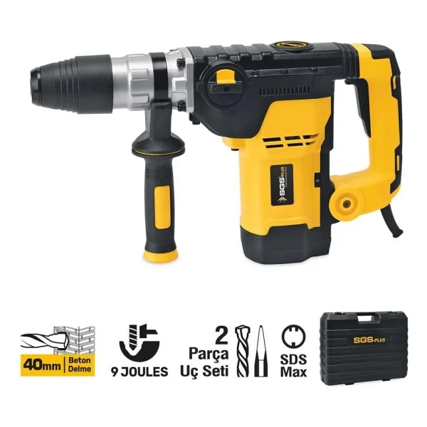 Sgs Kırıcı-Delici Matkap 1250W 40Mm 9Kg 9 Joules - Görsel 3