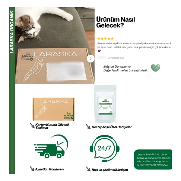 Laraska Natural Ham Kakao Toz 250G - Raw Cacao Powder - 250 gr - Görsel 5