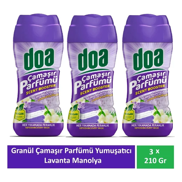 Doa Granül Çamaşır Parfümü & Çamaşır Yumuşatıcı Lavanta Ve Manolya 3 X 210 Gr - Görsel 7