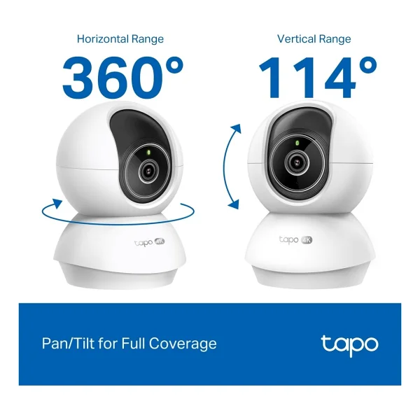 TP-Link Tapo C250 8 MP 360 Derece 4K Gece Görüşlü IP Wi-Fi Güvenlik Kamerası - Görsel 9