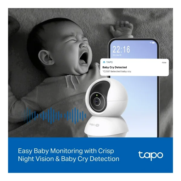 TP-Link Tapo C250 8 MP 360 Derece 4K Gece Görüşlü IP Wi-Fi Güvenlik Kamerası - Görsel 10