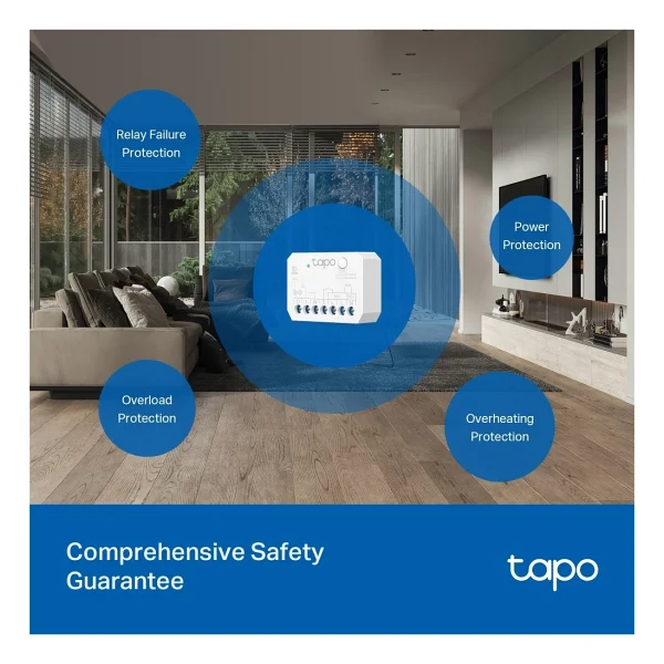Tp-Link Tapo S110E Akıllı Wi-Fi Switch Röle Modülü Kuru ve Islak Kontak Modu Matter Sertifikalı Enerji Izleme ve Üretim Takibi Garaj Kapısı ve Kombi Kontrolü Bluetooth Kompakt Tasarım - Görsel 9