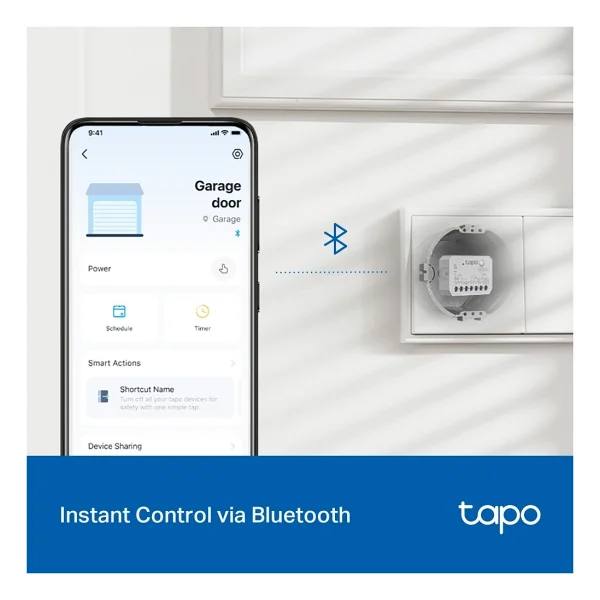 Tp-Link Tapo S110E Akıllı Wi-Fi Switch Röle Modülü Kuru ve Islak Kontak Modu Matter Sertifikalı Enerji Izleme ve Üretim Takibi Garaj Kapısı ve Kombi Kontrolü Bluetooth Kompakt Tasarım - Görsel 10