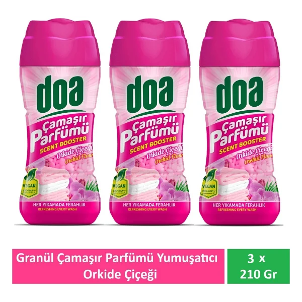 Doa Granül Çamaşır Parfümü & Çamaşır Yumuşatıcı Orkide Çiçeği 3 X 210 Gr - Görsel 7