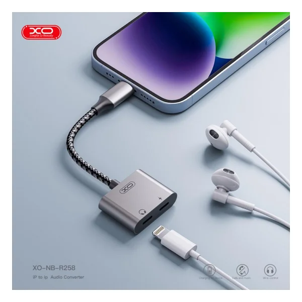 Xo Çift Lightning Çıkışlı iPhone ve iPad Uyumlu 2 in 1 Kulaklık ve Şarj Dönüştürücü Adaptör - Görsel 6