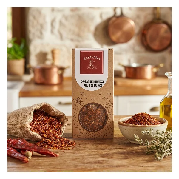 Rasayana Organik 50 gr Acı Kırmızı Pul Biber - Görsel 2