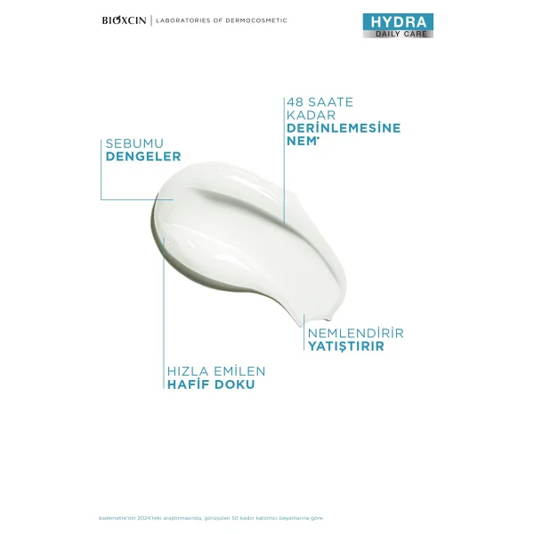 Bioxcin Hydra Karma ve Yağlı Ciltler için 50 ml Nemlendirici Krem - Görsel 5