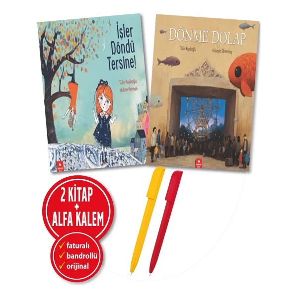 Redhouse Kidz Yayınları Alfa Kalem+Işler Döndü Tersine!+Dönme Dolap Tülin Kozikoğlu 2 Kitap Yeni Hikayeler - Görsel 6