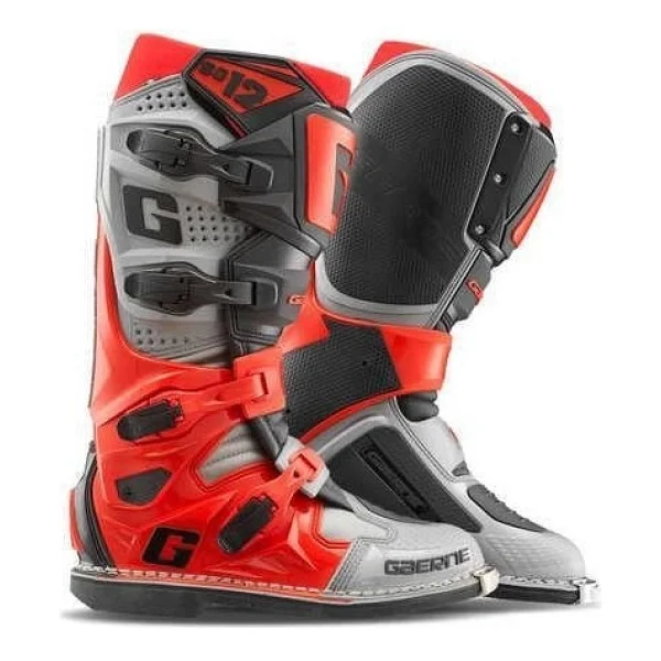 Gaerne SG12 Cross Forge Erkek Kırmızı-Gri-Siyah Motosiklet Ayakkabısı - Görsel 6